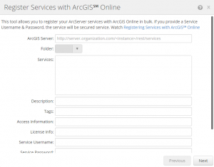 Register Services with ArcGIS Online using Admin Tools