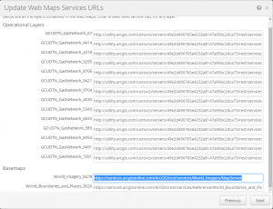 Update Web Map Service URLs Tool 2