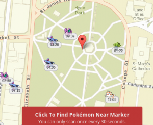 pokevision webmap for pokemonGo