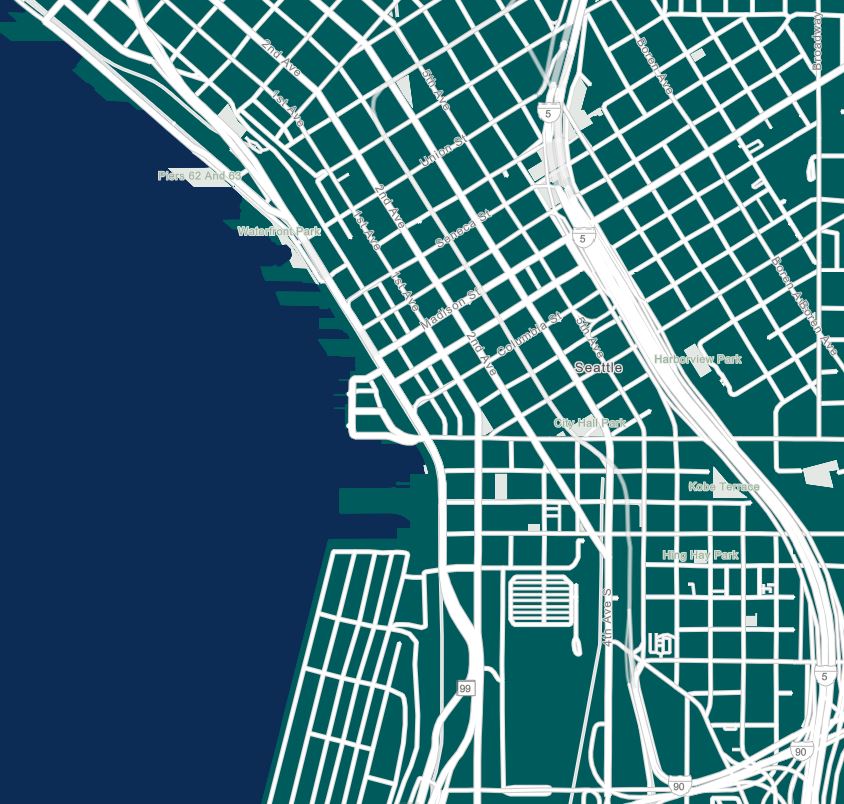 Seattle map with Seattle MAriners basemap layer