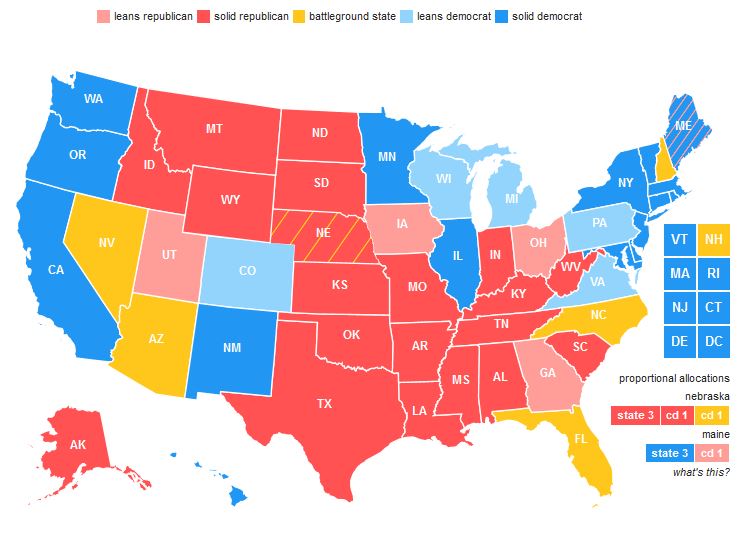 2016 CNN electoral college map