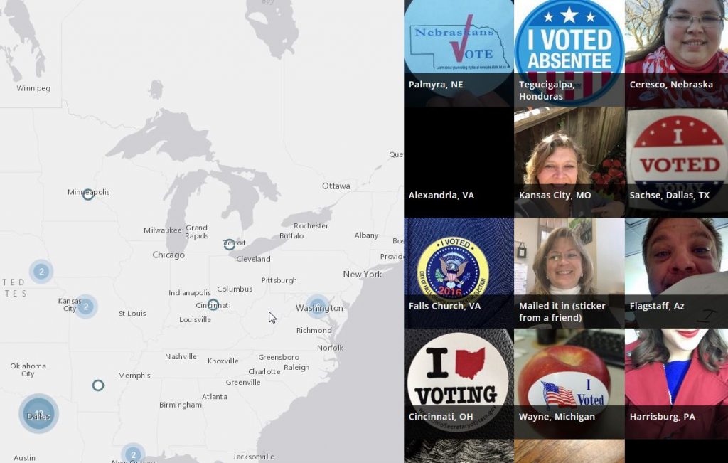 the I voted story map