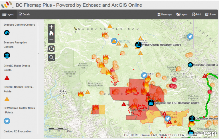 Esri Startup Turns To ArcGIS Online To Help Power B.C Public Wildfire ...