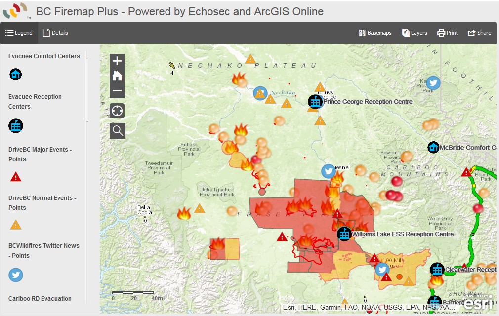 Public Wildfire Information Map
