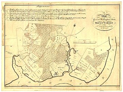 Historic Map Collection -- General Washington's Farm of Mount Vernon, 1801 
