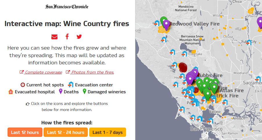 Interactive map: Wine Country fires