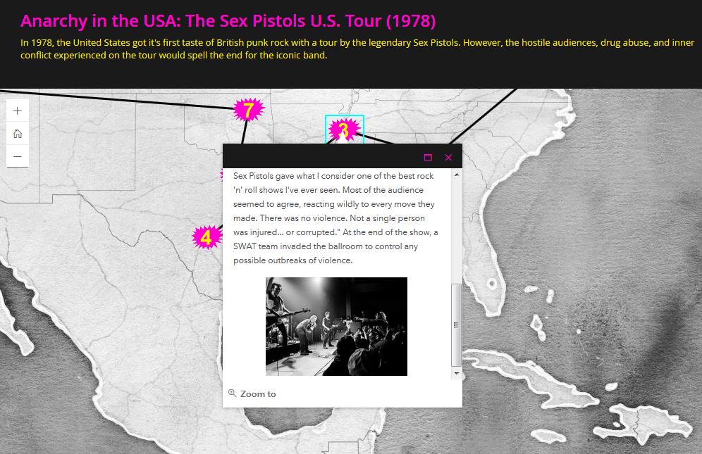 sex pistols map