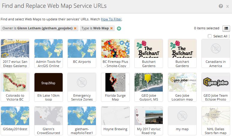 replace webmap service urls