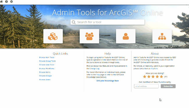 admin tools map extents