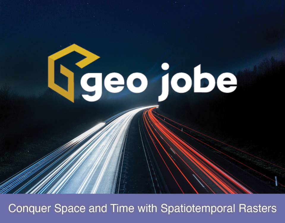 GEO Jobe logo against busy time lapse freeway